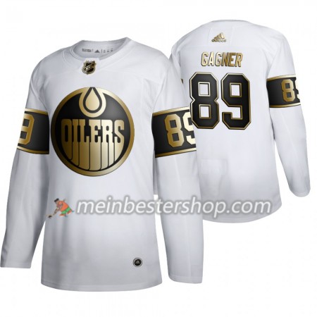 Edmonton Oilers Sam Gagner 89 Adidas 2019-2020 Golden Edition Weiß Trikot Authentic - Herren